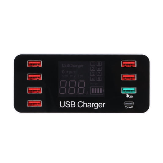A9 Plus (Global Version) Multi-function AC 100V~240V 8 Ports USB Digital Display LCD Detachable Charging Station Smart Charger with Wireless Charger,Support QC3.0 (White) - Multifunction Charger by buy2fix | Online Shopping UK | buy2fix