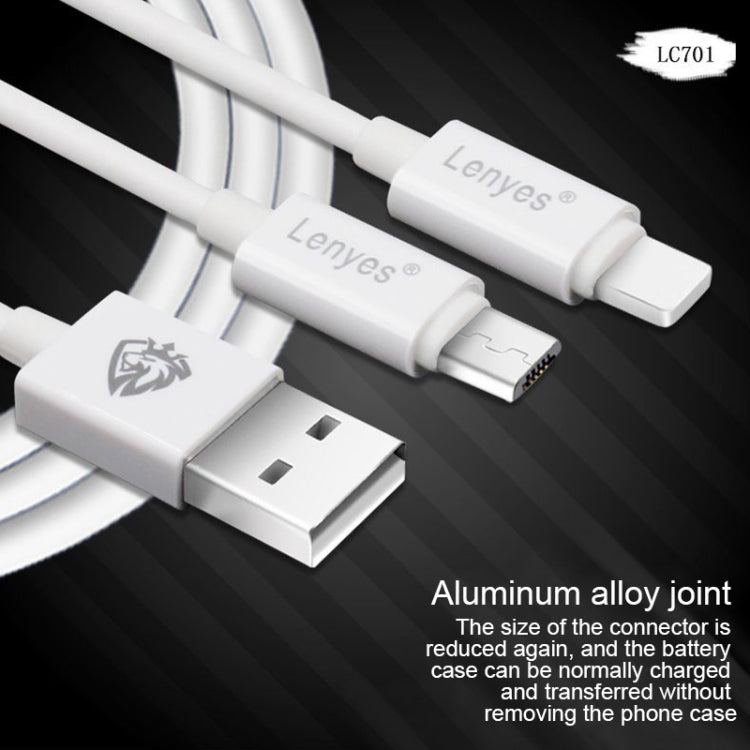 Lenyes LC701 1.5m 2.4A Output USB to 8 Pin PVC Data Sync Fast Charging Cable by buy2fix