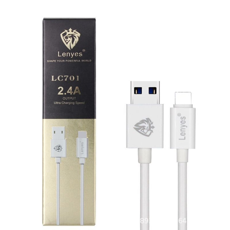 Lenyes LC701 2m 2.0A Output USB to 8 Pin PVC Data Sync Fast Charging Cable by buy2fix