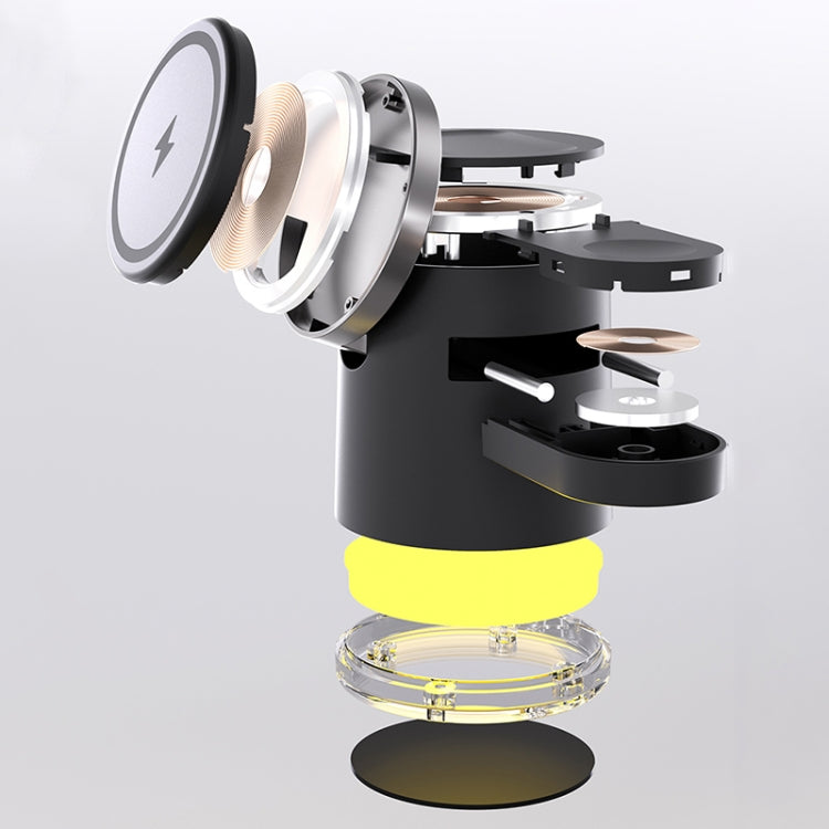 C16 15W 4 in 1 Multifunctional Foldable Magnetic Wireless Charger (Black) by buy2fix