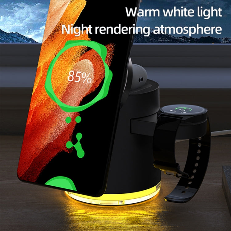 C16 15W 4 in 1 Multifunctional Foldable Magnetic Wireless Charger (White) by buy2fix