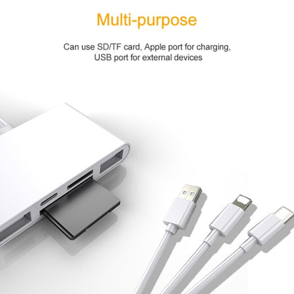 5 in 1 8 Pin + Type-C / USB-C + USB + TF Card + SD Card Multi-function Camera Reader Adapter by buy2fix