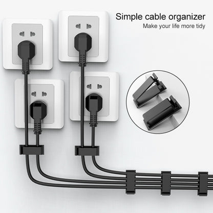 HG2613 20 PCS Desktop Data Cable Organizer Fixing Clip (Black) - Cable Organizer by buy2fix | Online Shopping UK | buy2fix