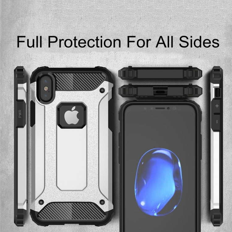 For iPhone X / XS Magic Armor TPU + PC Combination Case(navy) by buy2fix
