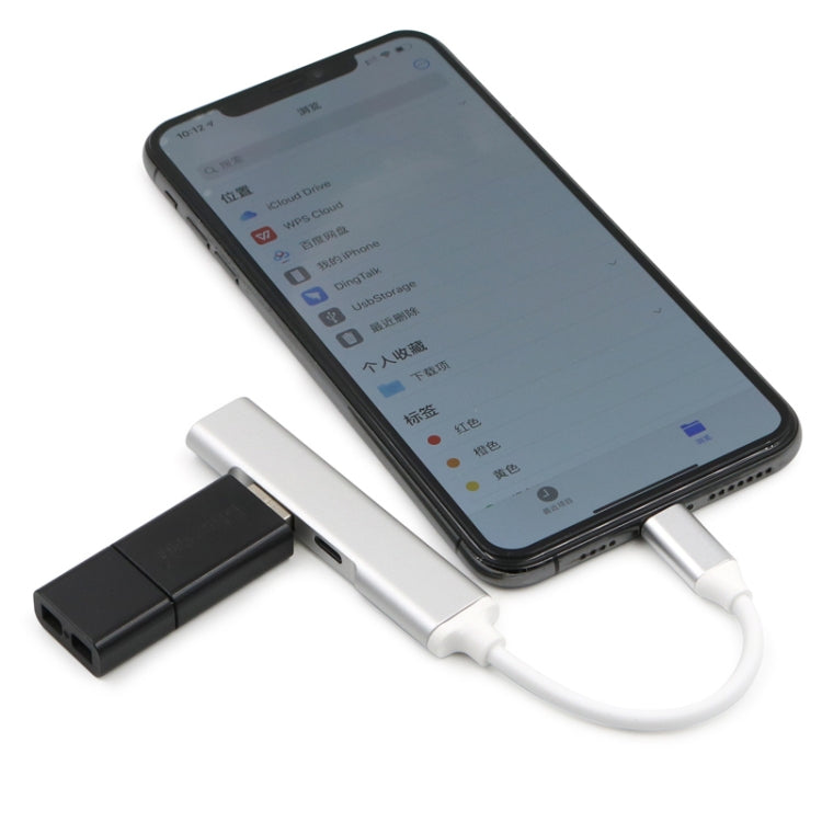 S-206 3 in 1 8 Pin Male to 2 x USB 3.0 + 8 Pin Female Camera Reader Adapter by buy2fix