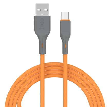 IVON CA78 2.4A Type-C / USB-C Fast Charging Data Cable, Length: 1m(Orange) - USB-C & Type-C Cable by IVON | Online Shopping UK | buy2fix