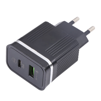 46-A2C2 20W PD + QC3.0 USB Multifunction Fast Charger，EU Plug(Black) - USB Charger by buy2fix | Online Shopping UK | buy2fix