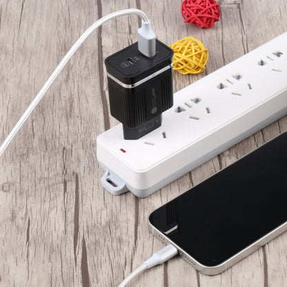 46-A2C2 20W PD + QC3.0 USB Multifunction Fast Charger，EU Plug(Black) - USB Charger by buy2fix | Online Shopping UK | buy2fix