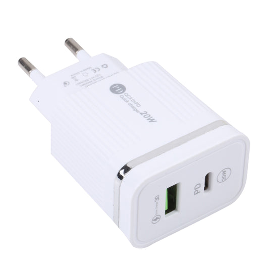 46-A2C2 20W PD + QC3.0 USB Multifunction Fast Charger，EU Plug(White) - USB Charger by buy2fix | Online Shopping UK | buy2fix