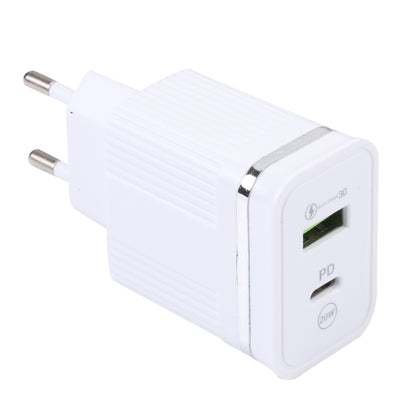46-A2C2 20W PD + QC3.0 USB Multifunction Fast Charger，EU Plug(White) - USB Charger by buy2fix | Online Shopping UK | buy2fix