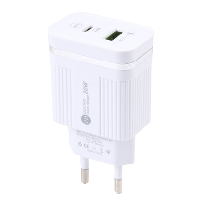 46-A2C2 20W PD + QC3.0 USB Multifunction Fast Charger，EU Plug(White) - USB Charger by buy2fix | Online Shopping UK | buy2fix