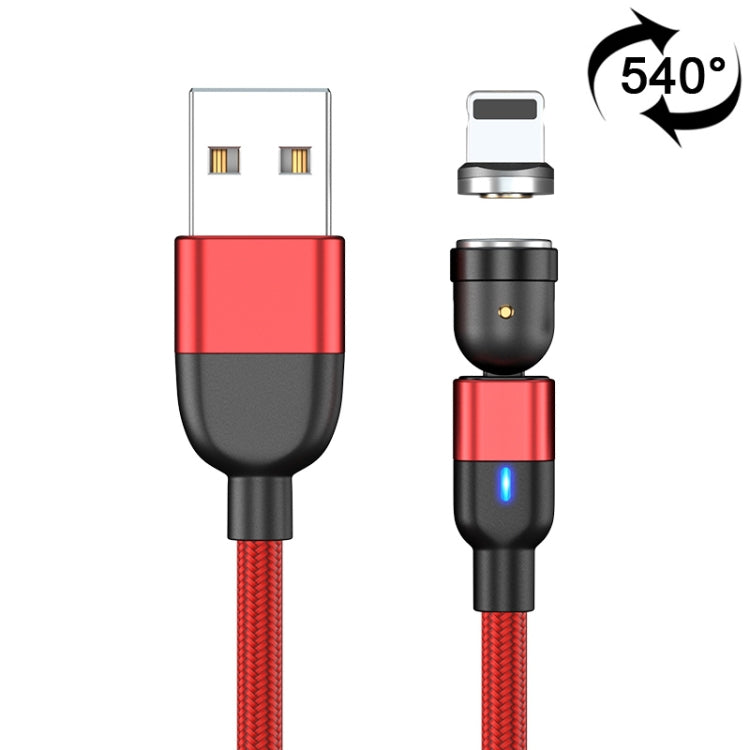 1m 3A Output USB to 8 Pin 540 Degree Rotating Magnetic Data Sync Charging Cable(Red) by buy2fix