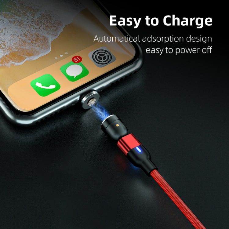 1m 3A Output USB to 8 Pin 540 Degree Rotating Magnetic Data Sync Charging Cable(Red) by buy2fix