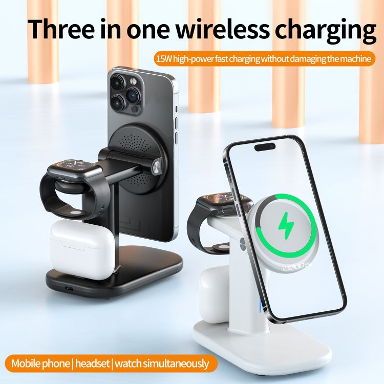 JJT-A70 15W 3 in 1 Multifunctional Magnetic Wireless Charging Holder (Black) by buy2fix