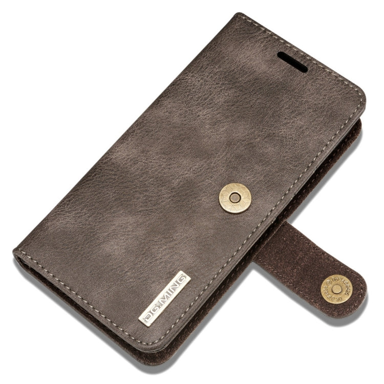 DG.MING for iPhone 8 Plus & iPhone 7 Plus Crazy Horse Texture Horizontal Flip Detachable Magnetic Protective Case with Holder & Card Slots & Wallet(Grey) - More iPhone Cases by DG.MING | Online Shopping UK | buy2fix