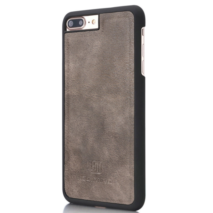 DG.MING for iPhone 8 Plus & iPhone 7 Plus Crazy Horse Texture Horizontal Flip Detachable Magnetic Protective Case with Holder & Card Slots & Wallet(Grey) - More iPhone Cases by DG.MING | Online Shopping UK | buy2fix