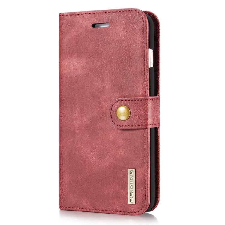 DG.MING for iPhone 8 Plus & iPhone 7 Plus Crazy Horse Texture Horizontal Flip Detachable Magnetic Protective Case with Holder & Card Slots & Wallet(Red) - More iPhone Cases by DG.MING | Online Shopping UK | buy2fix
