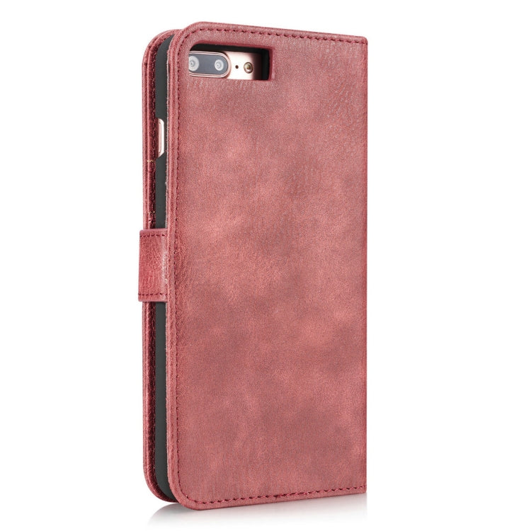 DG.MING for iPhone 8 Plus & iPhone 7 Plus Crazy Horse Texture Horizontal Flip Detachable Magnetic Protective Case with Holder & Card Slots & Wallet(Red) - More iPhone Cases by DG.MING | Online Shopping UK | buy2fix