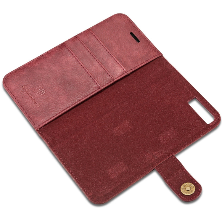 DG.MING for iPhone 8 Plus & iPhone 7 Plus Crazy Horse Texture Horizontal Flip Detachable Magnetic Protective Case with Holder & Card Slots & Wallet(Red) - More iPhone Cases by DG.MING | Online Shopping UK | buy2fix