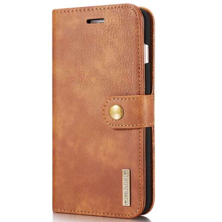 DG.MING for iPhone 8 Plus & iPhone 7 Plus Crazy Horse Texture Horizontal Flip Detachable Magnetic Protective Case with Holder & Card Slots & Wallet(Brown) - More iPhone Cases by DG.MING | Online Shopping UK | buy2fix