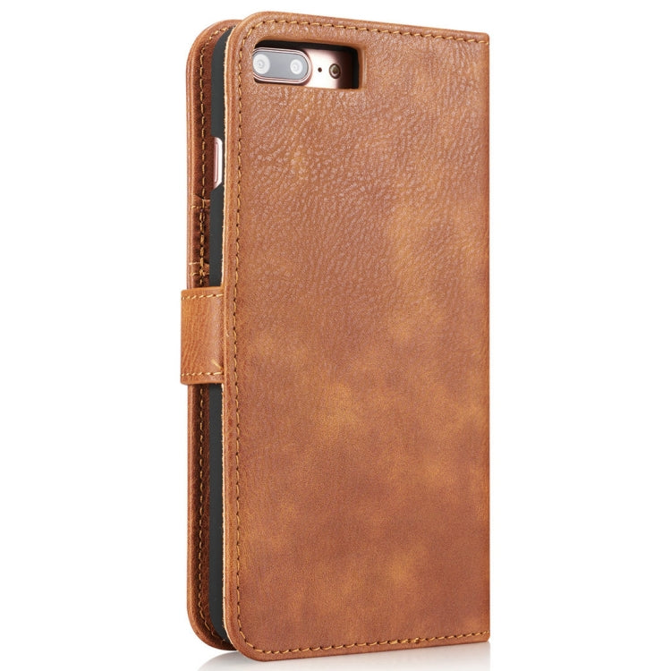 DG.MING for iPhone 8 Plus & iPhone 7 Plus Crazy Horse Texture Horizontal Flip Detachable Magnetic Protective Case with Holder & Card Slots & Wallet(Brown) - More iPhone Cases by DG.MING | Online Shopping UK | buy2fix