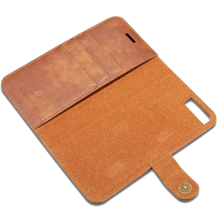 DG.MING for iPhone 8 Plus & iPhone 7 Plus Crazy Horse Texture Horizontal Flip Detachable Magnetic Protective Case with Holder & Card Slots & Wallet(Brown) - More iPhone Cases by DG.MING | Online Shopping UK | buy2fix