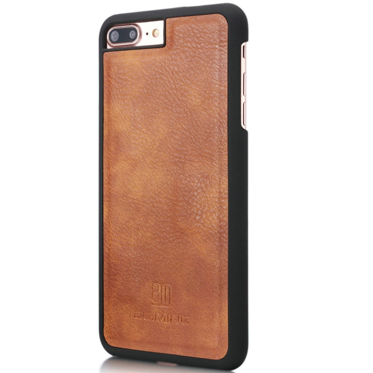 DG.MING for iPhone 8 Plus & iPhone 7 Plus Crazy Horse Texture Horizontal Flip Detachable Magnetic Protective Case with Holder & Card Slots & Wallet(Brown) - More iPhone Cases by DG.MING | Online Shopping UK | buy2fix