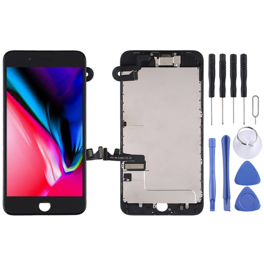 LCD-Bildschirm und Digitizer-Vollmontage inklusive Frontkamera für iPhone 8 Plus (Schwarz)