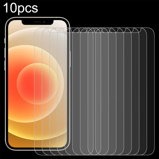 For iPhone 12 mini 10pcs 0.26mm 9H 2.5D Tempered Glass Film (Slotted)