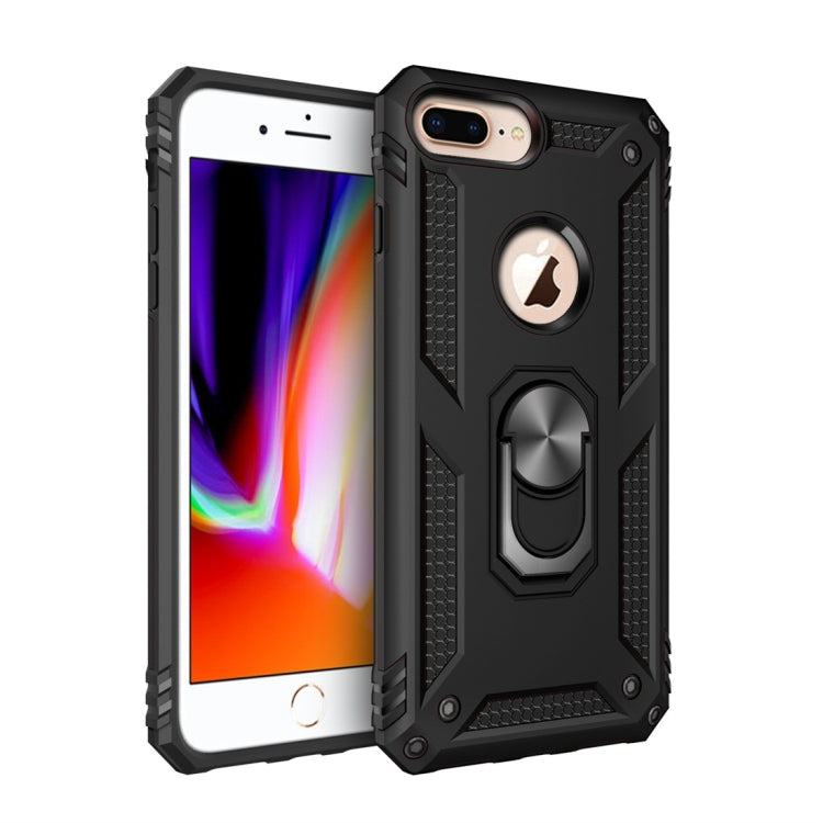 Sergeant Armor Shockproof TPU + PC Protective Case for iPhone 7 / 8 Plus, with 360 Degree Rotation Holder (Black) by buy2fix