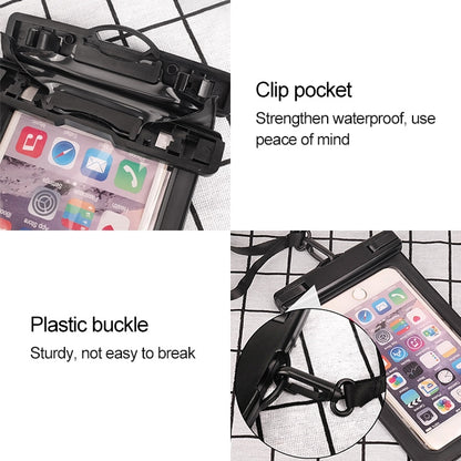 PVC Transparent Universal IPX8 Waterproof Bag with Lanyard for Smart Phones below 6.3 inch (Green) - More iPhone Cases by buy2fix | Online Shopping UK | buy2fix
