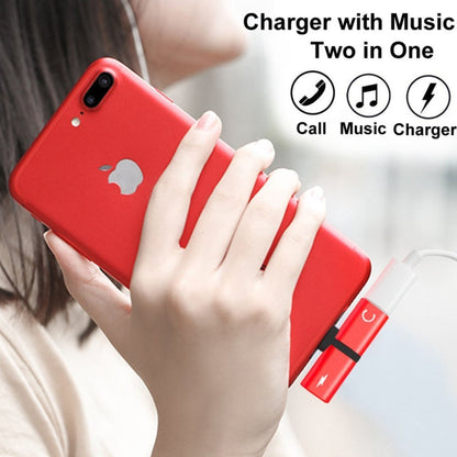 2 in 1 8 Pin 5V 1A Listen Call Audio Converter Earphone Adapter(Red) by buy2fix