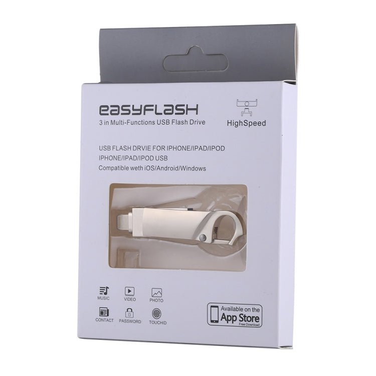 RQW-10F 2 in 1 USB 2.0 & 8 Pin 64GB Keychain Flash Drive by buy2fix