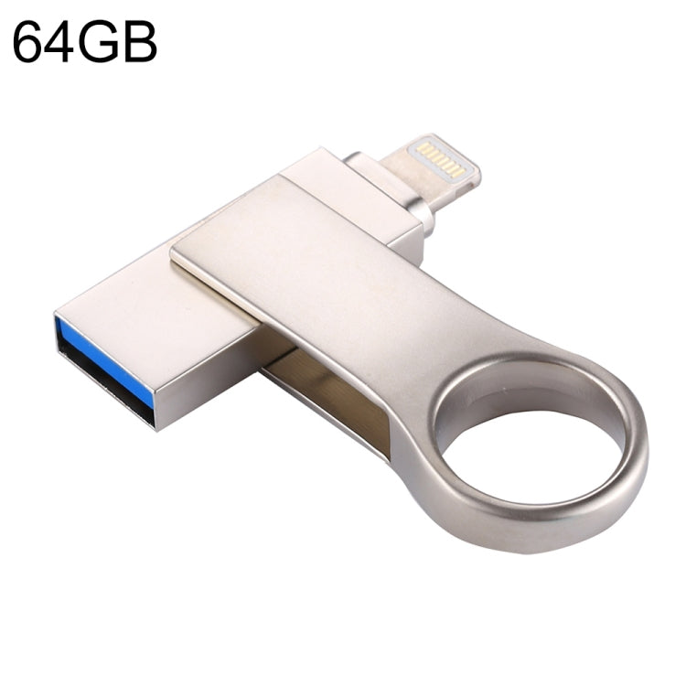 RQW-10D 2 in 1 USB 2.0 & 8 Pin 64GB Flash Drive by buy2fix