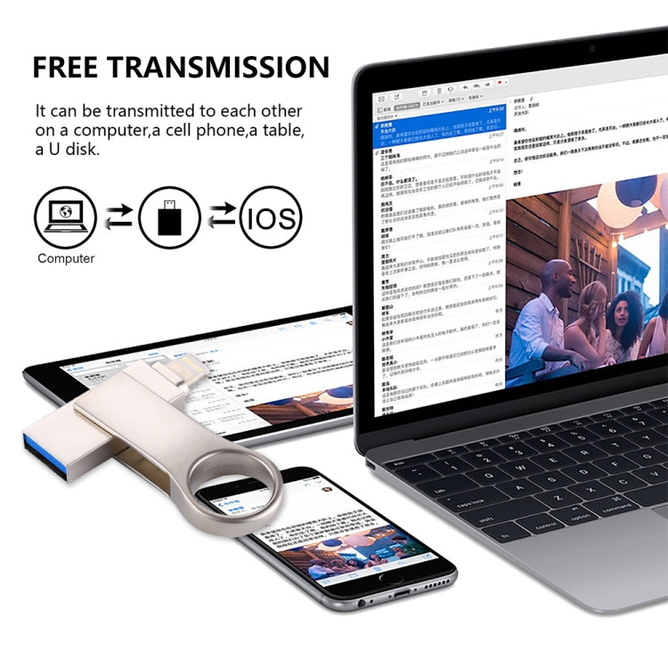 RQW-10D 2 in 1 USB 2.0 & 8 Pin 64GB Flash Drive by buy2fix