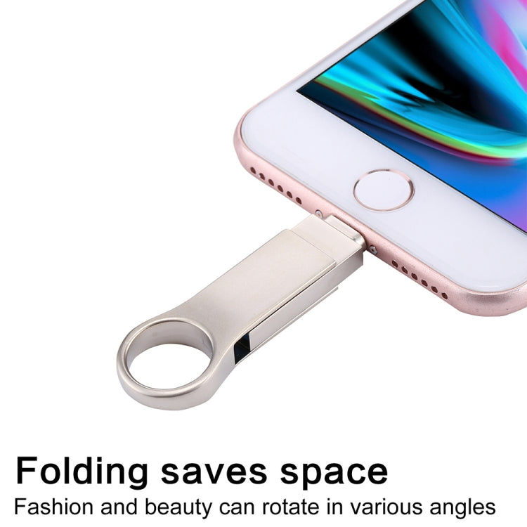 RQW-10D 2 in 1 USB 2.0 & 8 Pin 128GB Flash Drive by buy2fix