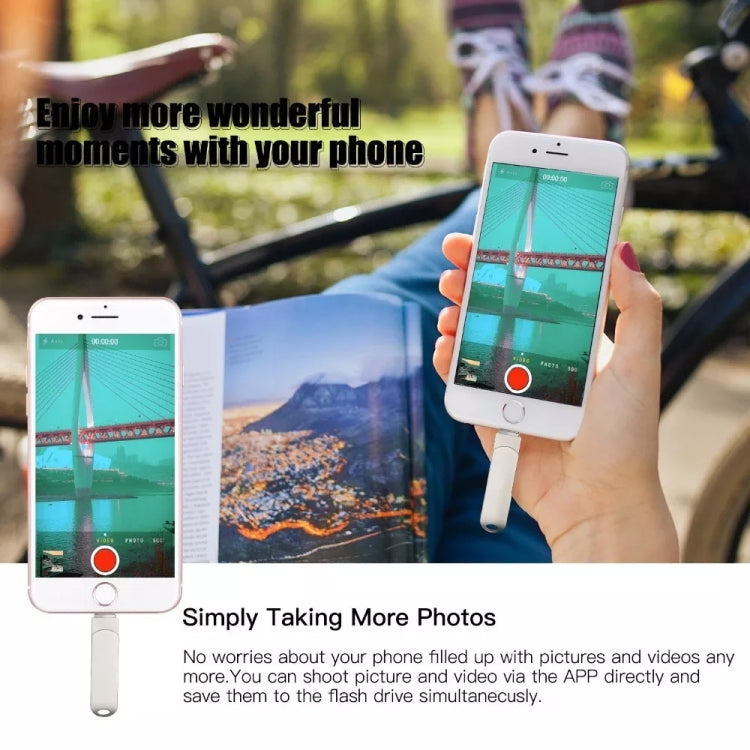 RQW-10X 3 in 1 USB 2.0 & 8 Pin & USB-C / Type-C 16GB Flash Drive, for iPhone & iPad & iPod & Most Android Smartphones & PC Computer by buy2fix