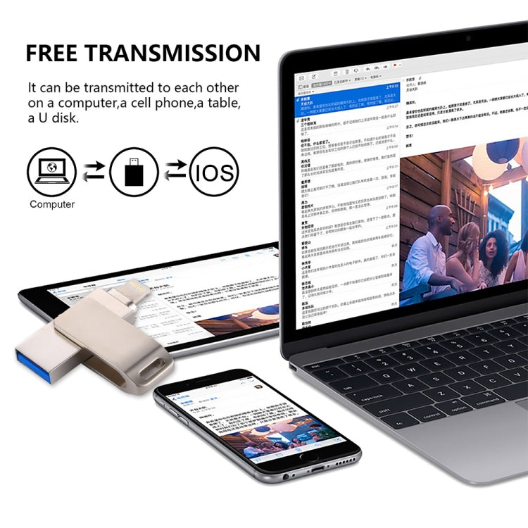 RQW-10G 2 in 1 USB 2.0 & 8 Pin 16GB Flash Drive, for iPhone & iPad & iPod & Most Android Smartphones & PC Computer by buy2fix