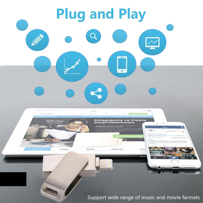 RQW-10G 2 in 1 USB 2.0 & 8 Pin 16GB Flash Drive, for iPhone & iPad & iPod & Most Android Smartphones & PC Computer by buy2fix