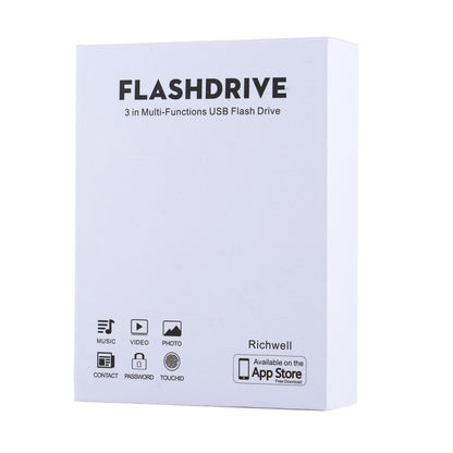 RQW-18S 8 Pin 128GB Multi-functional Flash Disk Drive with USB / Micro USB to Micro USB Cable(Gold) by buy2fix