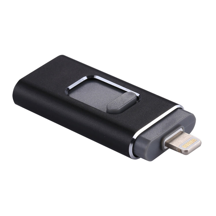 easyflash RQW-01B 3 in 1 USB 2.0 & 8 Pin & Micro USB 16GB Flash Drive(Black) by buy2fix