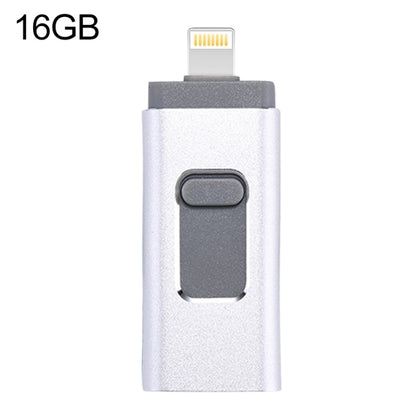 easyflash RQW-01B 3 in 1 USB 2.0 & 8 Pin & Micro USB 16GB Flash Drive(Silver) by buy2fix