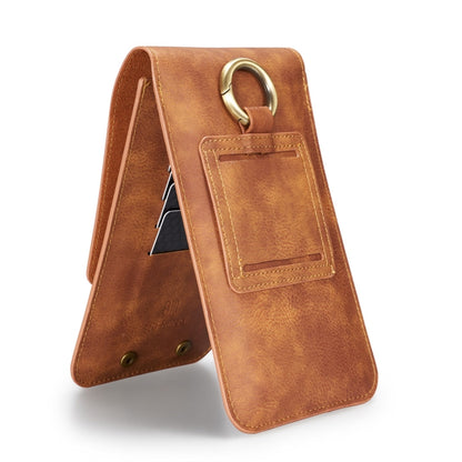 DG.MING Universal Cowskin Leather Protective Case Bag Waist Bag with Card Slots & Hook - More iPhone Cases by DG.MING | Online Shopping UK | buy2fix