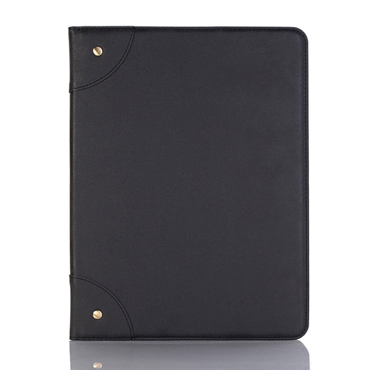 Retro Book Style Horizontal Flip PU Leather Case for iPad Air 13 2025 / 2024 / iPad Pro 12.9 inch (2018), with Holder & Card Slots & Wallet (Black) - iPad Pro 12.9 (2018) Cases by buy2fix | Online Shopping UK | buy2fix
