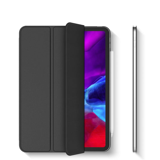Horizontal Flip Ultra-thin Double-sided Clip Magnetic PU Leather Case for iPad Pro 12.9 2022 / 2021 / 2020 / 2018, with Three-folding Holder & Sleep / Wake-up Function(Black) - iPad Pro 12.9 (2018) Cases by buy2fix | Online Shopping UK | buy2fix
