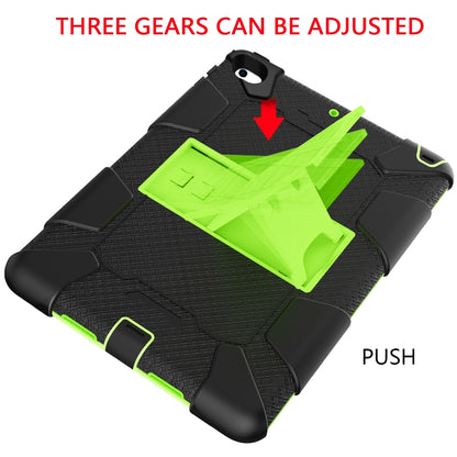 Shockproof Two-color Silicone Protection Shell for iPad Mini 2019 & 4, with Holder (Black+Yellow-green) - iPad mini (2019) / mini 5 Cases by buy2fix | Online Shopping UK | buy2fix