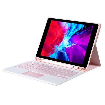 YT11B-A Detachable Candy Color Bluetooth Keyboard Leather Tablet Case with Touch Pad & Pen Slot & Holder for iPad Pro 11 2022 / 2021 / Air 5 / Air 4 (Pink) - For iPad Pro by buy2fix | Online Shopping UK | buy2fix
