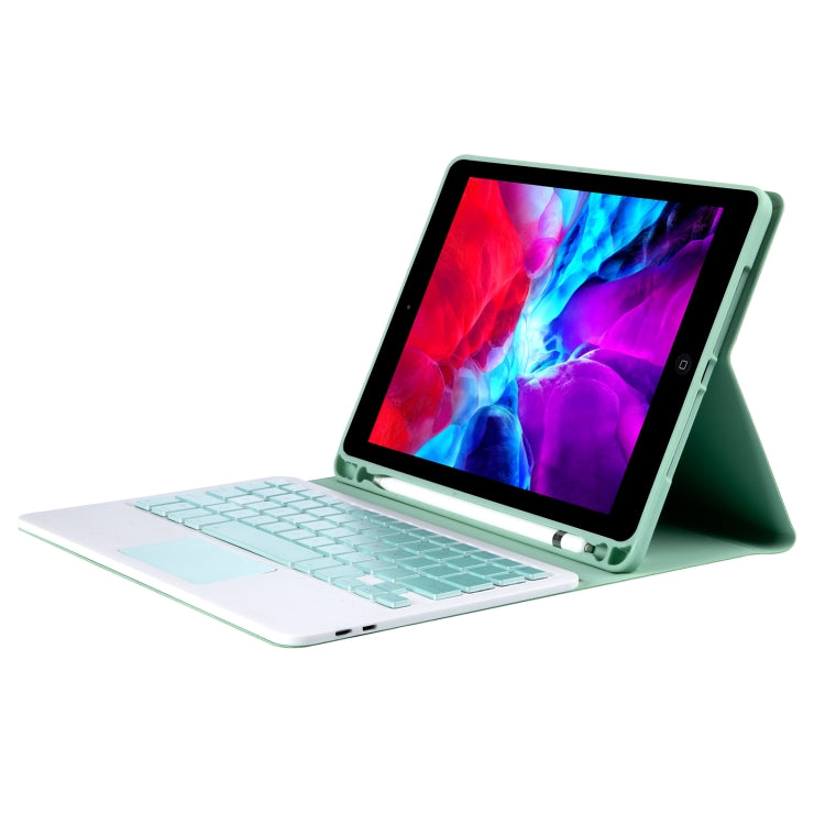 YT11B-A Detachable Candy Color Bluetooth Keyboard Leather Tablet Case with Touch Pad & Pen Slot & Holder for iPad Pro 11 2022 / 2021 / Air 5 / Air 4 (Light Green) - For iPad Pro by buy2fix | Online Shopping UK | buy2fix