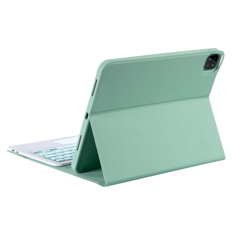 YT11B-A Detachable Candy Color Bluetooth Keyboard Leather Tablet Case with Touch Pad & Pen Slot & Holder for iPad Pro 11 2022 / 2021 / Air 5 / Air 4 (Light Green) - For iPad Pro by buy2fix | Online Shopping UK | buy2fix