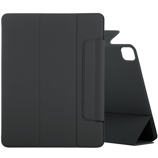 For iPad Air 13 2024 / 2025 / Pro 12.9 2020 Double-sided Magnetic Flip PU Leather Tablet Case With Holder & Sleep / Wake-up Function(Black) - iPad Pro 12.9 (2020) Cases by buy2fix | Online Shopping UK | buy2fix